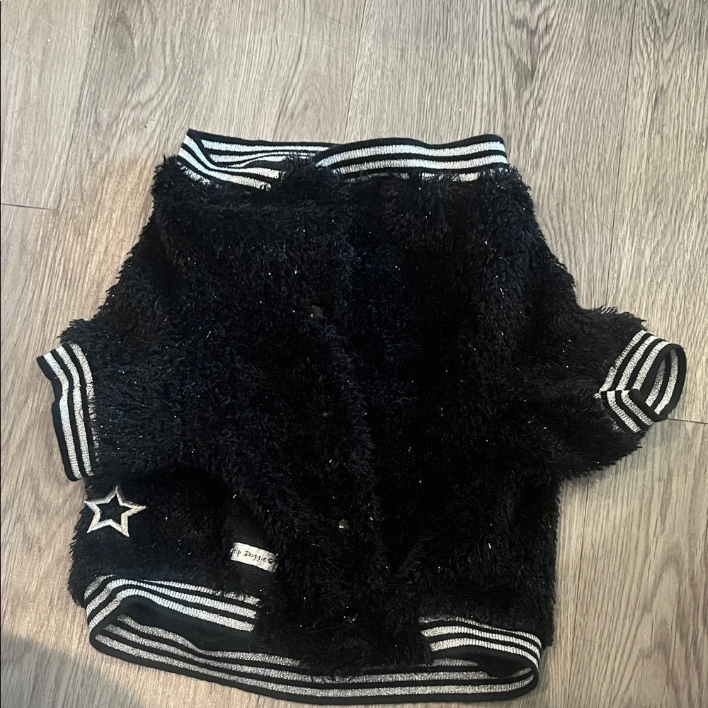 Black Fuzzy doggy jacket size XL